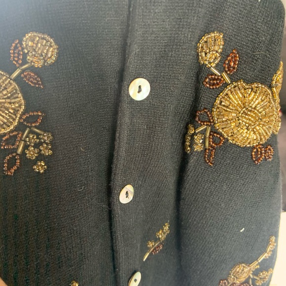 💥SALE💥 Berkeley Cashmere Black Beated Sz S P - Picture 12 of 15